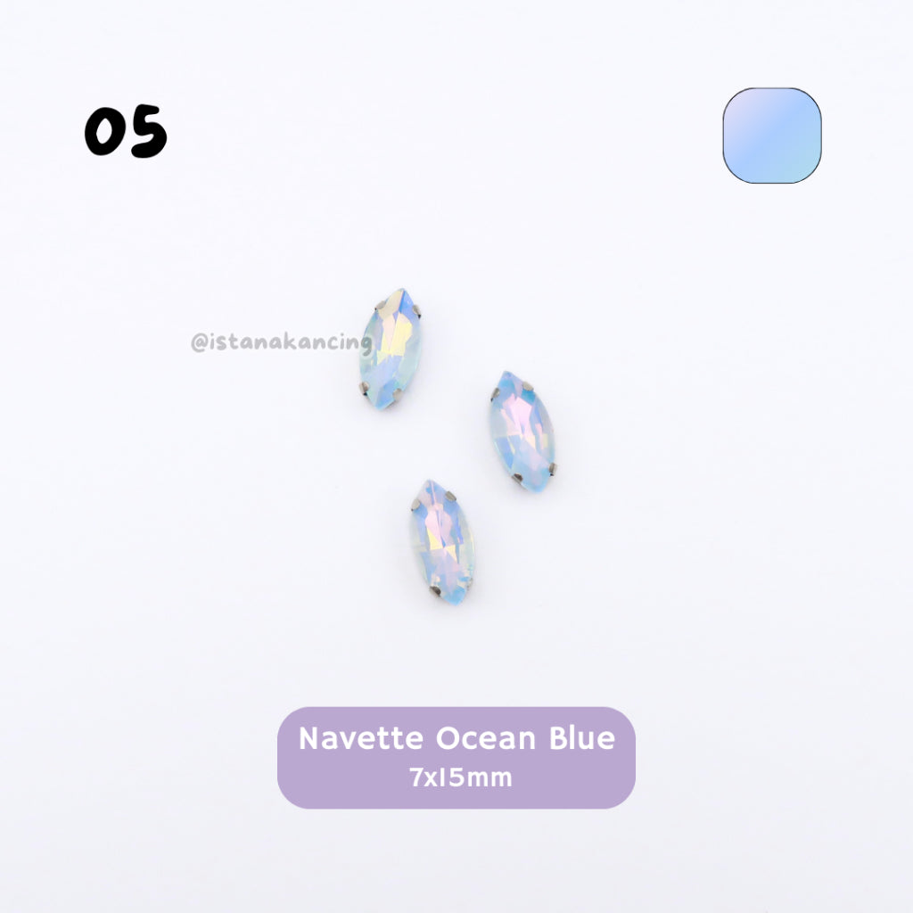 Navette Pastel Rhinestone