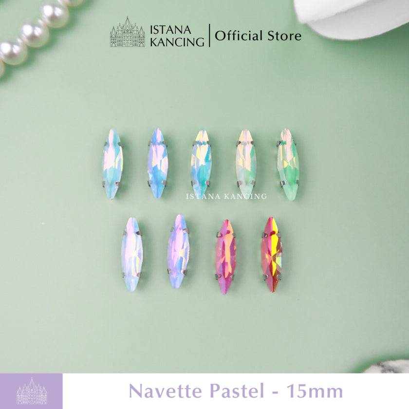 Navette Pastel Rhinestone