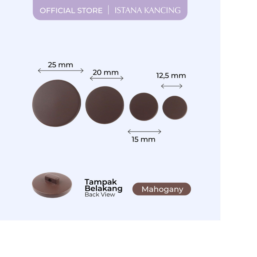 Kancing Jamur Cacha  Button | Aksesoris Kancing Blazer Dress Bentuk Bulat Warna-Warni Unik Premium Fancy Button | Istana Kancing