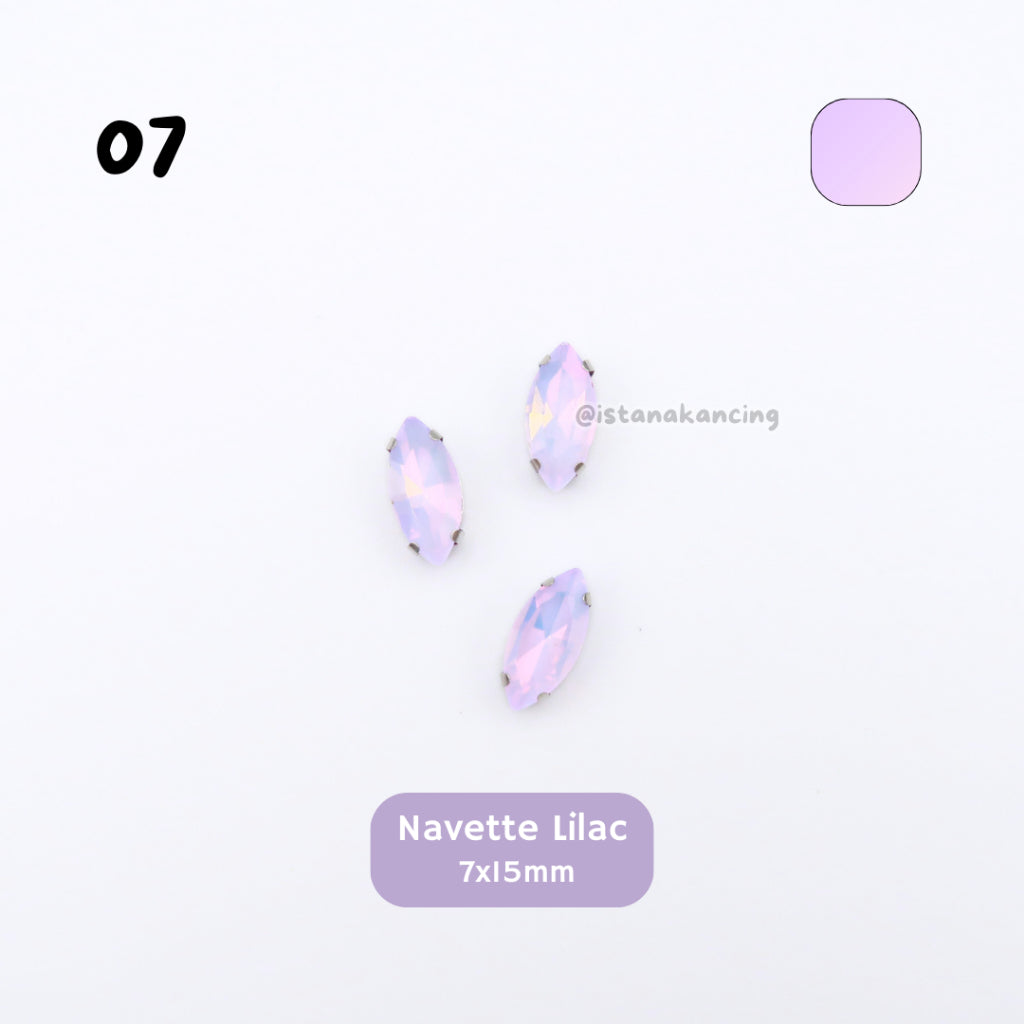Navette Pastel Rhinestone