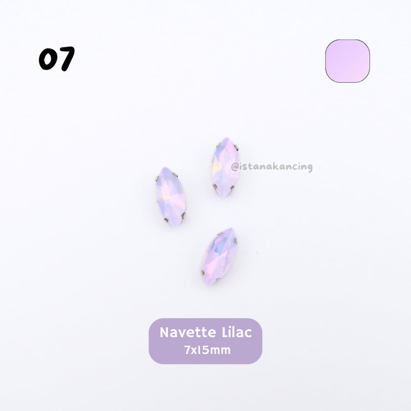 Navette Pastel Rhinestone