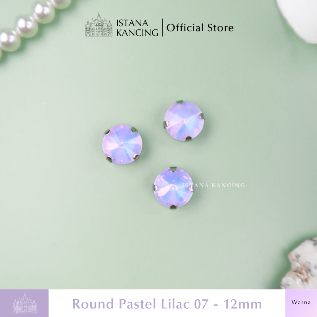 Round Pastel Crystal Claw Setting 12mm