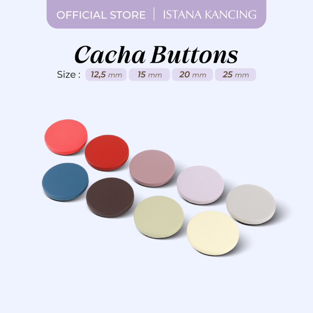 Kancing Jamur Cacha  Button | Aksesoris Kancing Blazer Dress Bentuk Bulat Warna-Warni Unik Premium Fancy Button | Istana Kancing