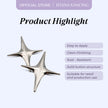 Bros Wanita Alpha Bintang Silver 64mm Mewah Premium Elegan Hijaber Kantoran Pria Wanita ISTANA KANCING