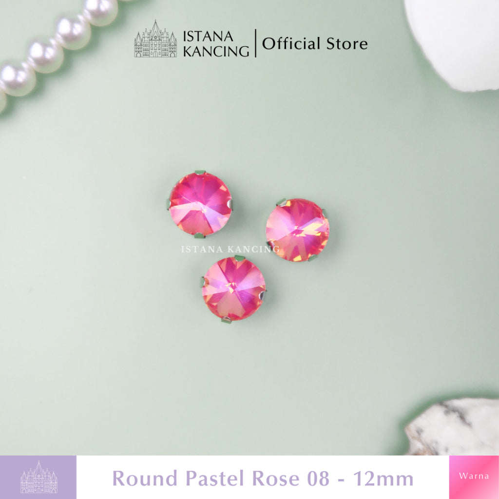 Round Pastel Crystal Claw Setting 12mm
