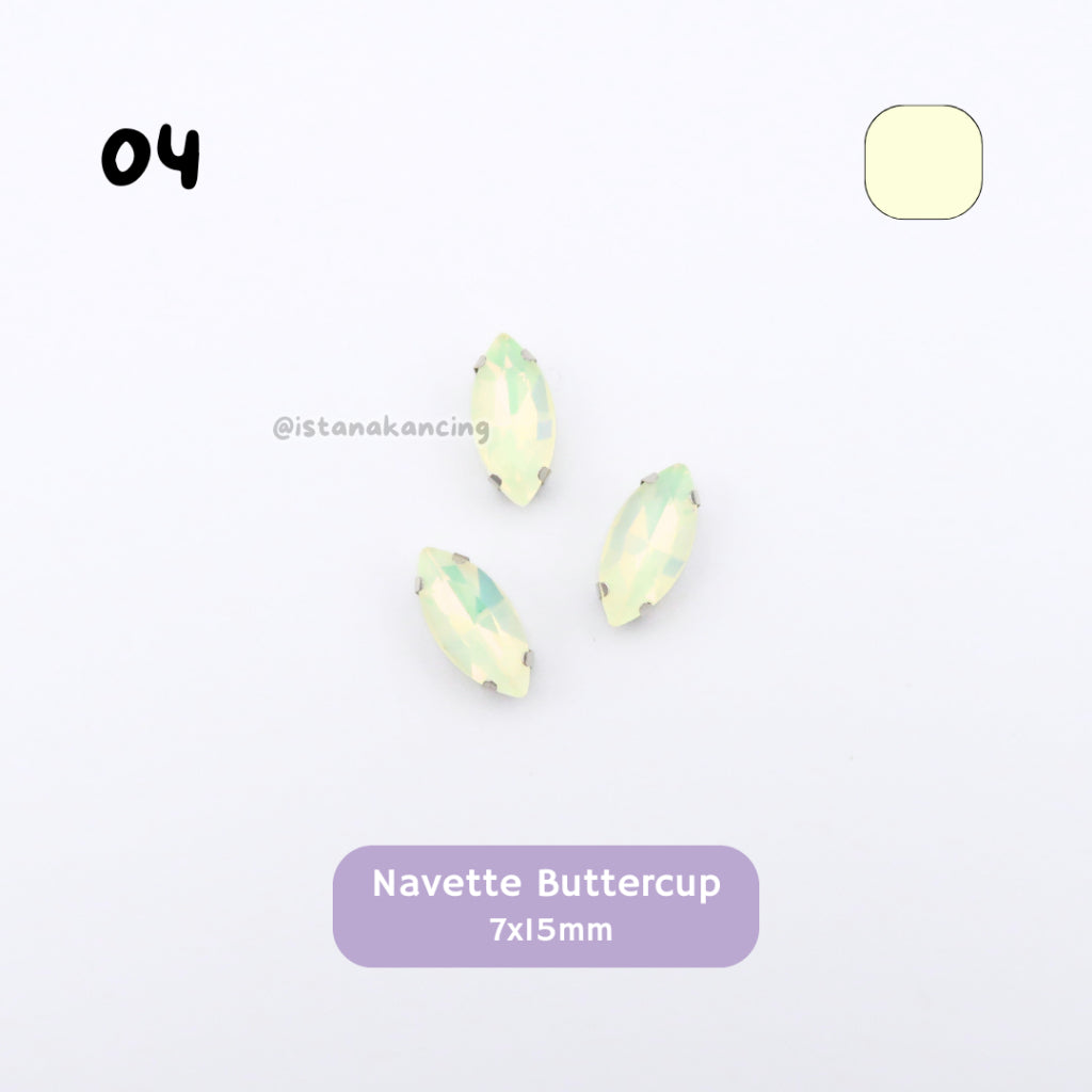 Navette Pastel Rhinestone