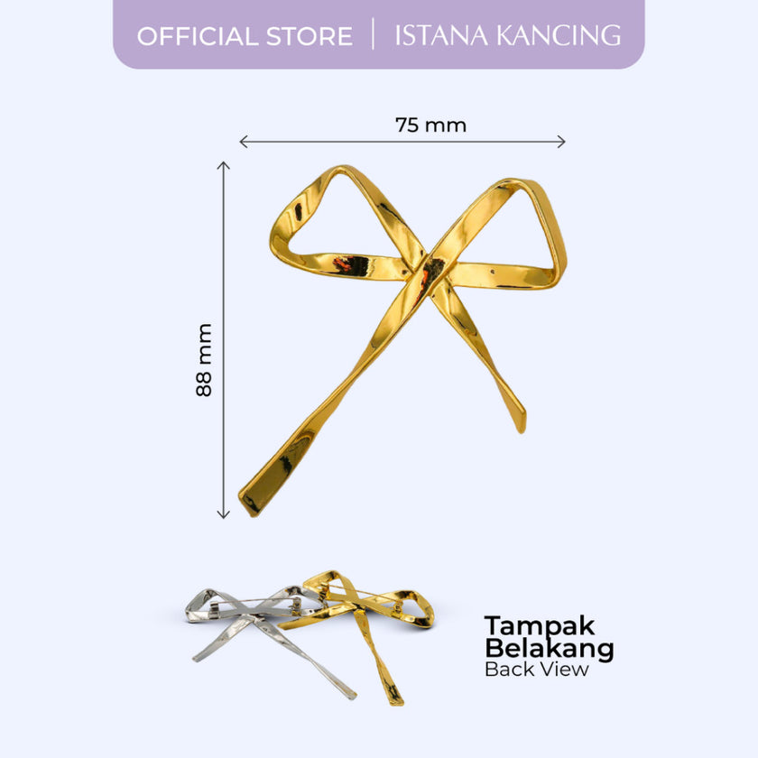 Brooch Remi | Aksesoris Pin Peniti Baju Hijab Mewah Unik Premium Pin | Istana Kancing