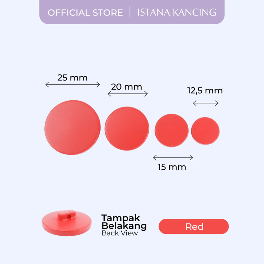 Kancing Jamur Cacha  Button | Aksesoris Kancing Blazer Dress Bentuk Bulat Warna-Warni Unik Premium Fancy Button | Istana Kancing