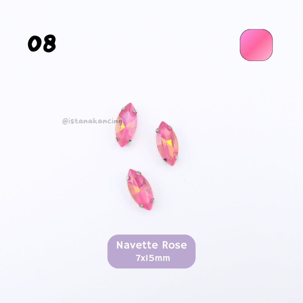 Navette Pastel Rhinestone