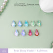 Tear Drop Pastel Crystal Claw Setting 6x10mm