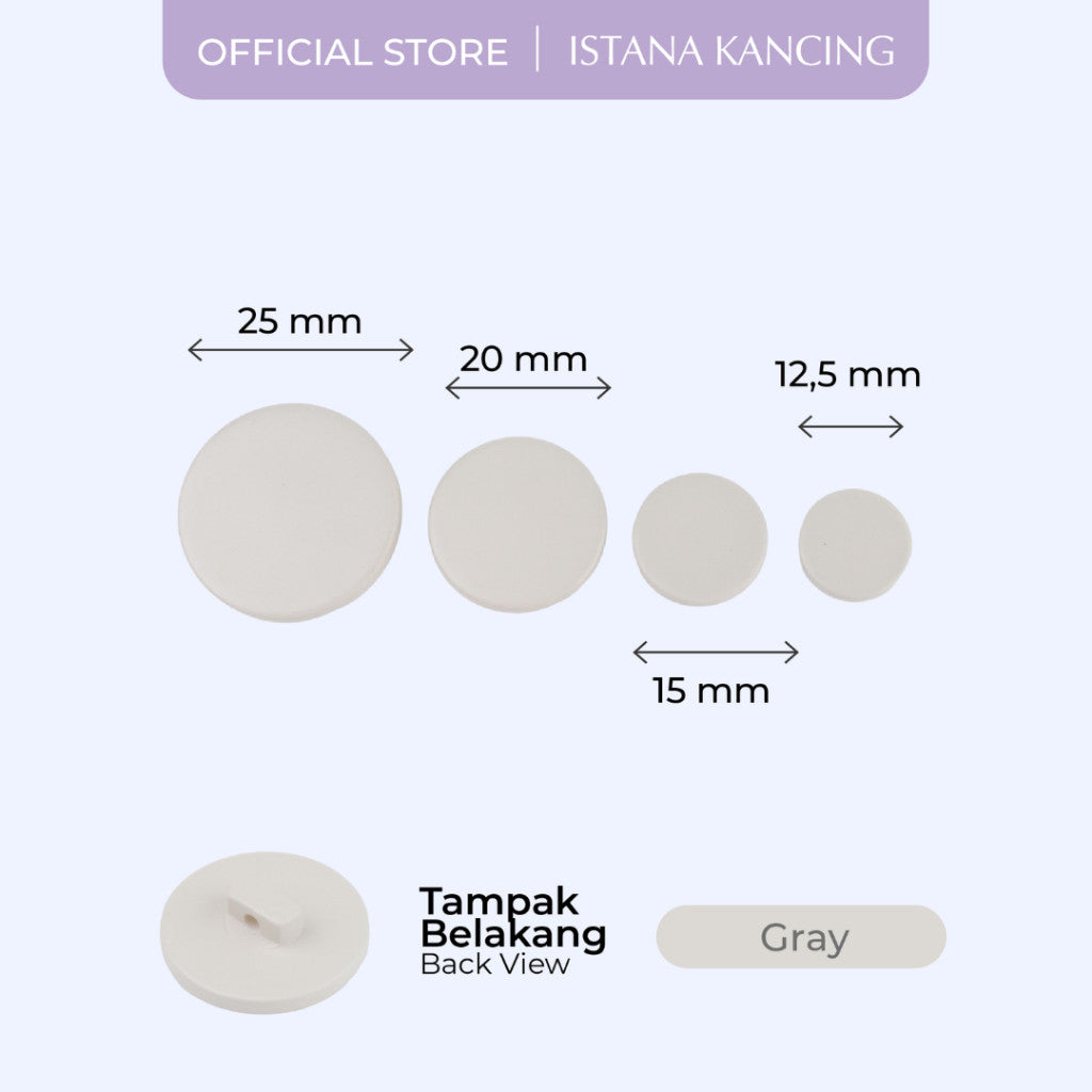 Kancing Jamur Cacha  Button | Aksesoris Kancing Blazer Dress Bentuk Bulat Warna-Warni Unik Premium Fancy Button | Istana Kancing