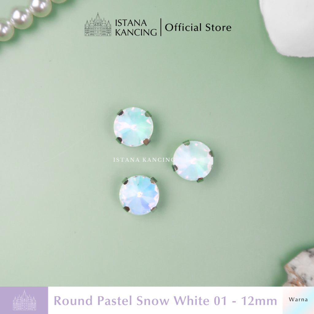 Round Pastel Crystal Claw Setting 12mm
