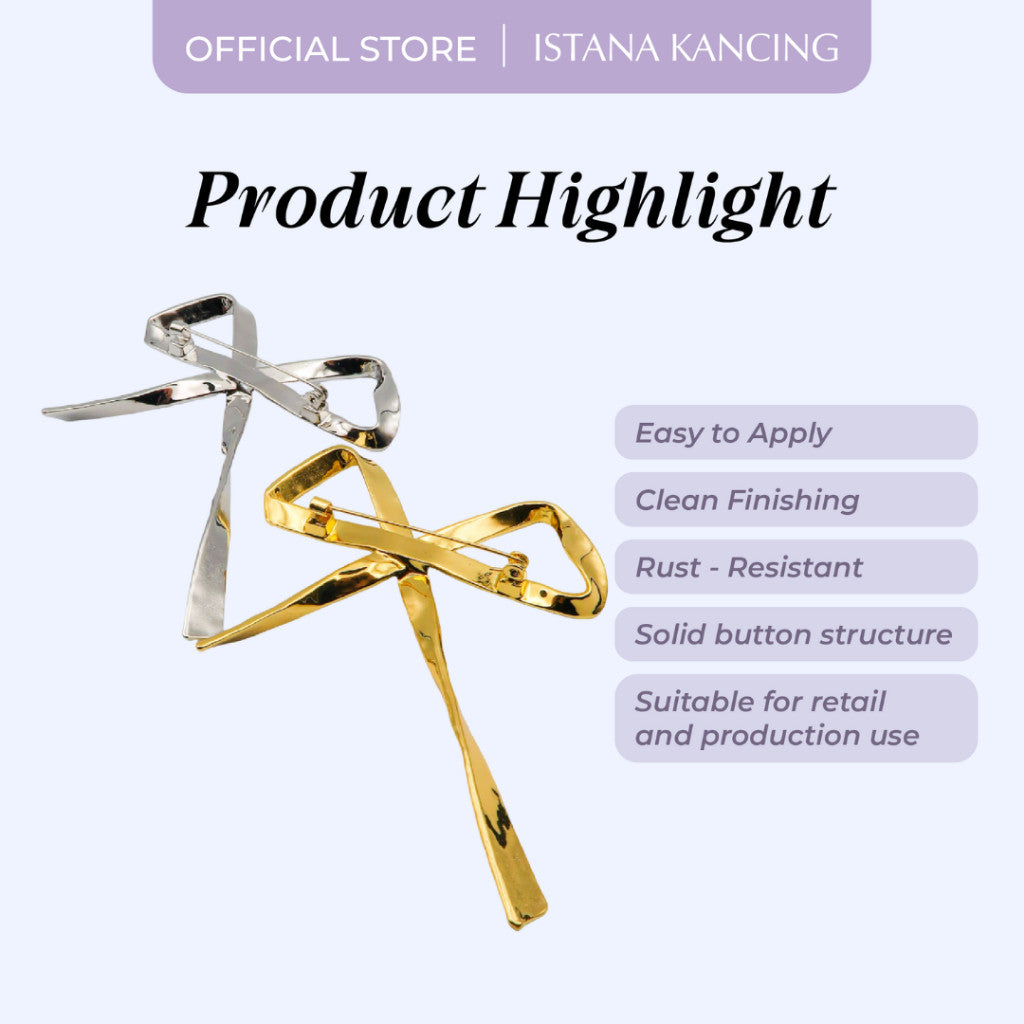 Brooch Remi | Aksesoris Pin Peniti Baju Hijab Mewah Unik Premium Pin | Istana Kancing