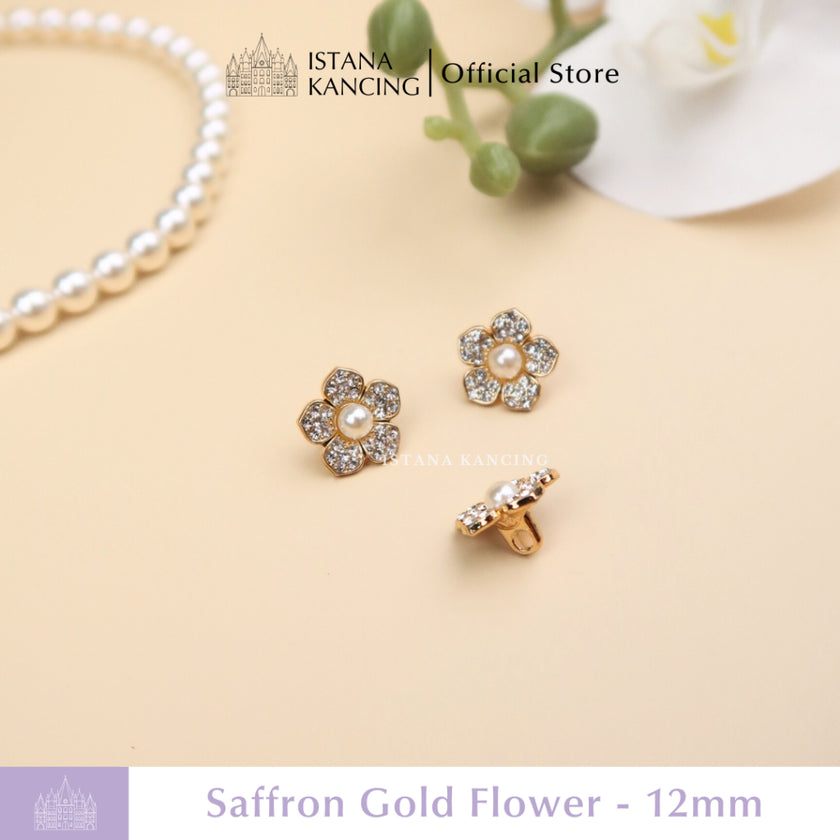 Saffron Flower Button