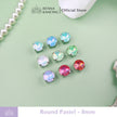 Pengaturan Cakar Kristal Pastel Bulat 8mm