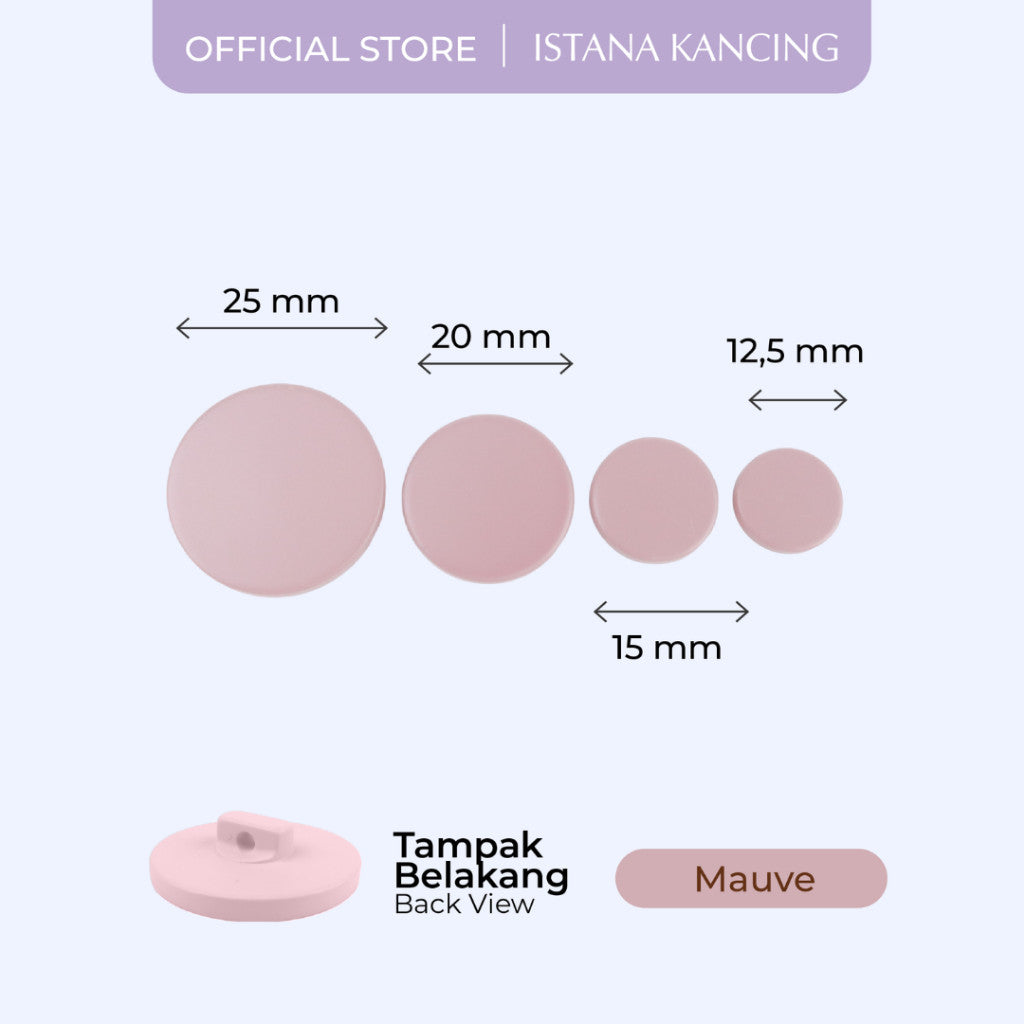 Kancing Jamur Cacha  Button | Aksesoris Kancing Blazer Dress Bentuk Bulat Warna-Warni Unik Premium Fancy Button | Istana Kancing
