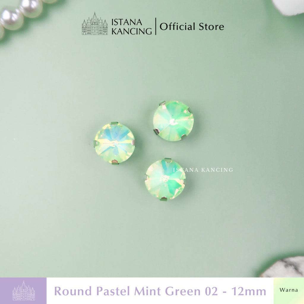 Round Pastel Crystal Claw Setting 12mm