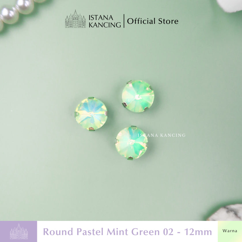 Round Pastel Crystal Claw Setting 12mm
