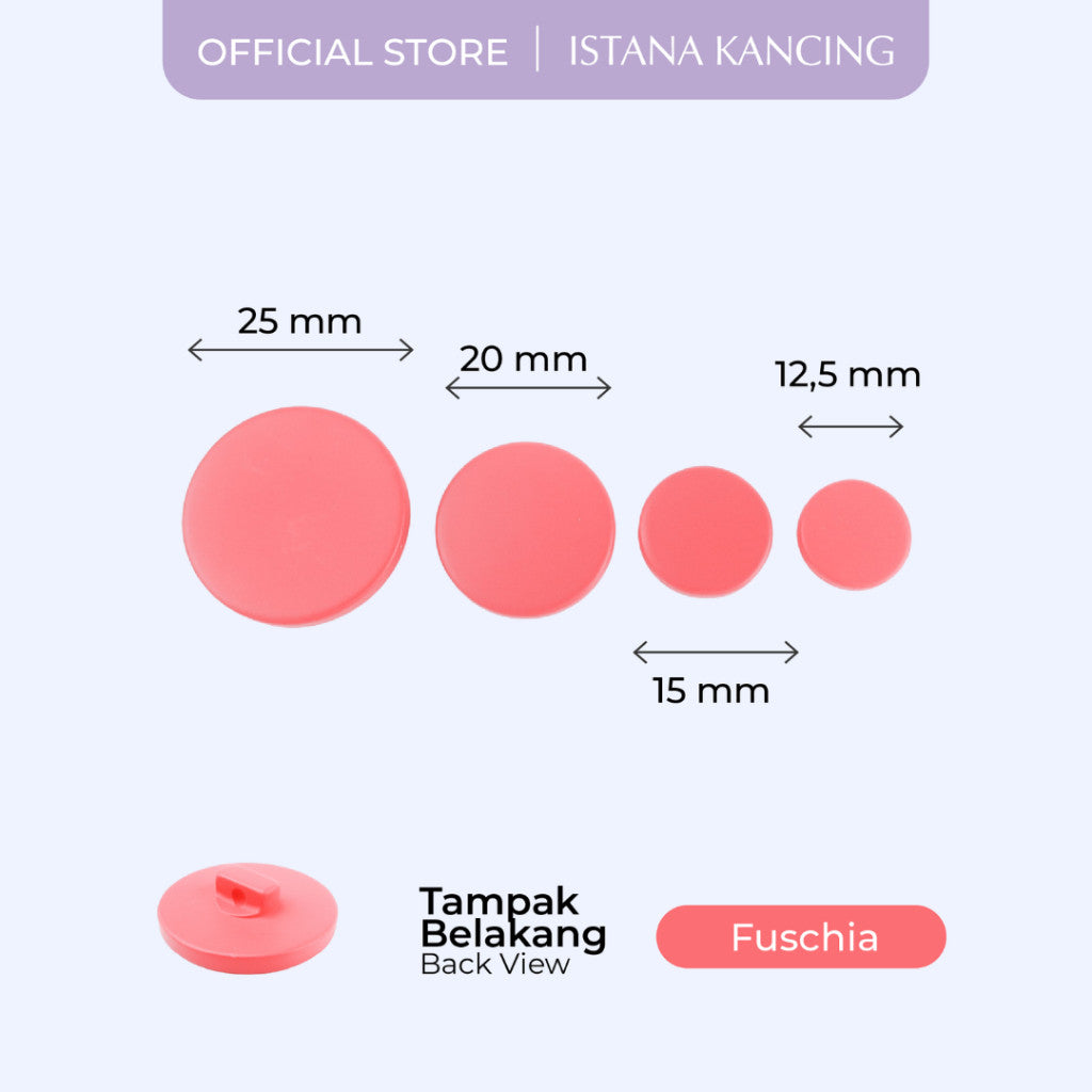 Kancing Jamur Cacha  Button | Aksesoris Kancing Blazer Dress Bentuk Bulat Warna-Warni Unik Premium Fancy Button | Istana Kancing