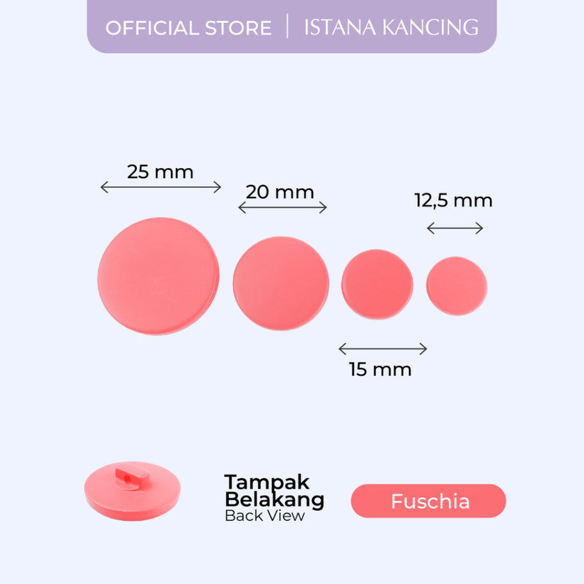 Kancing Jamur Cacha  Button | Aksesoris Kancing Blazer Dress Bentuk Bulat Warna-Warni Unik Premium Fancy Button | Istana Kancing