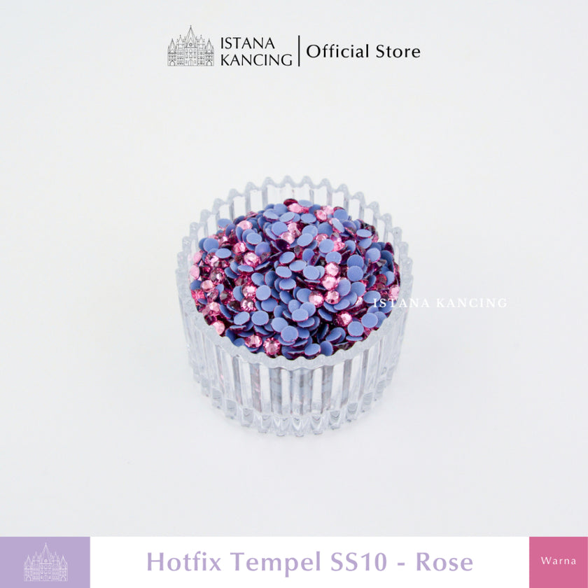 Payet Tempel Mute Gosok Hotfix Rhinestone SS10