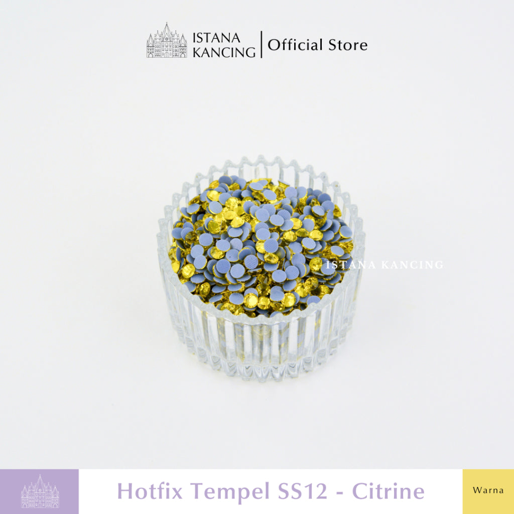 Payet Tempel Mute Gosok Hotfix Rhinestone SS12