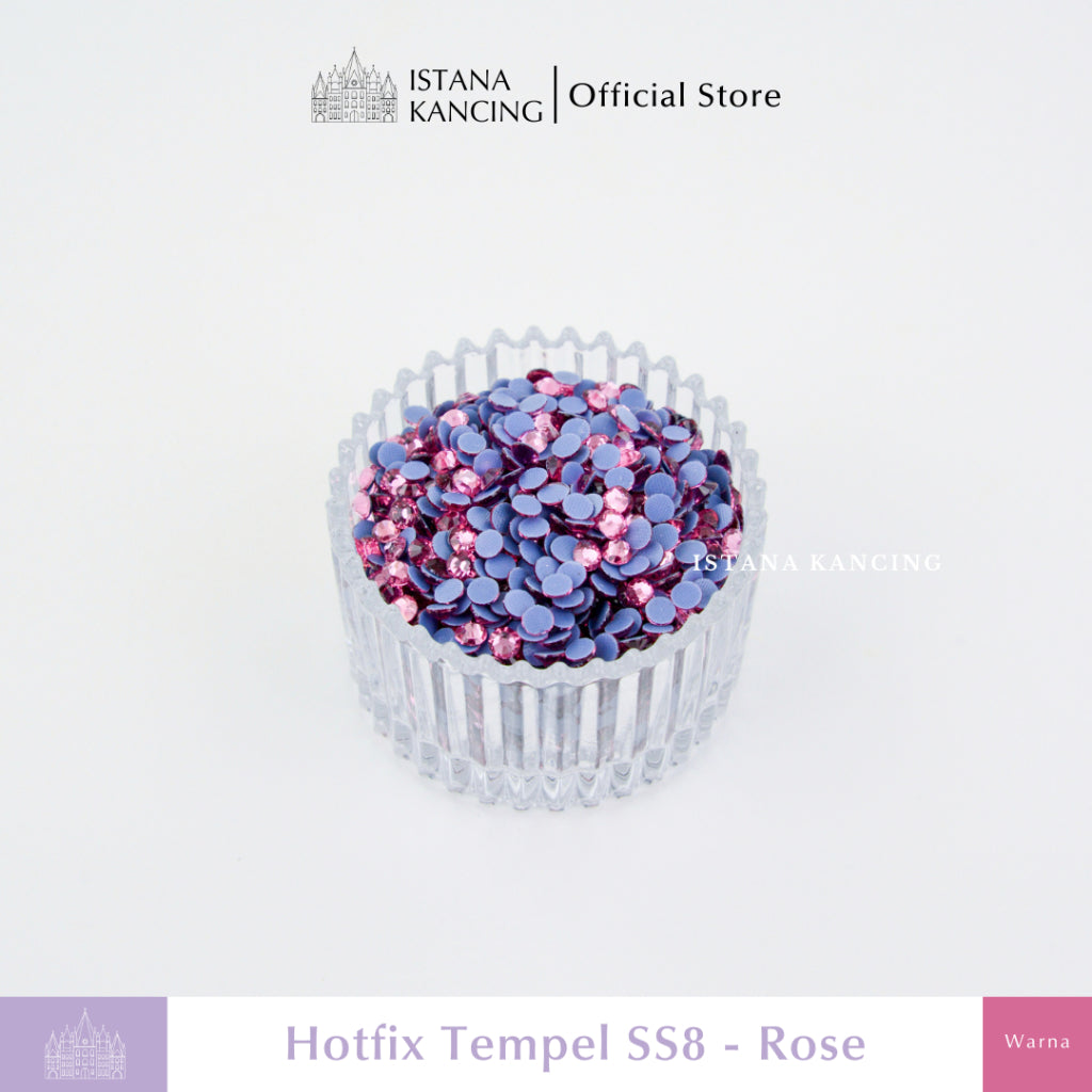 Payet Tempel Mute Gosok Hotfix Rhinestone SS8