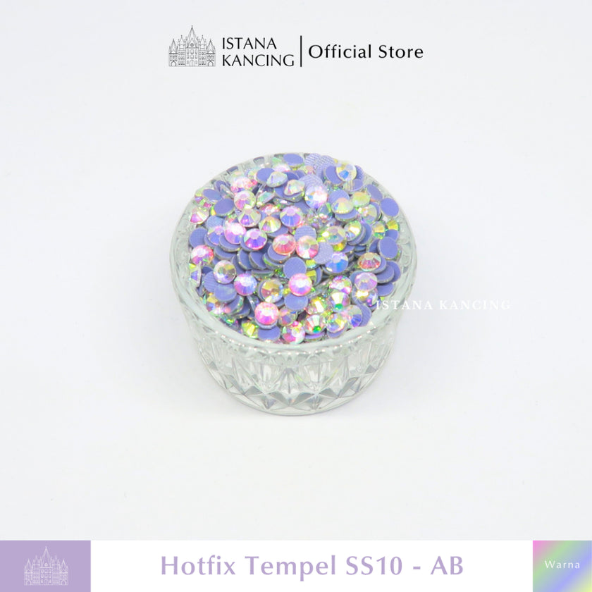 Payet Tempel Mute Gosok Hotfix Rhinestone SS10