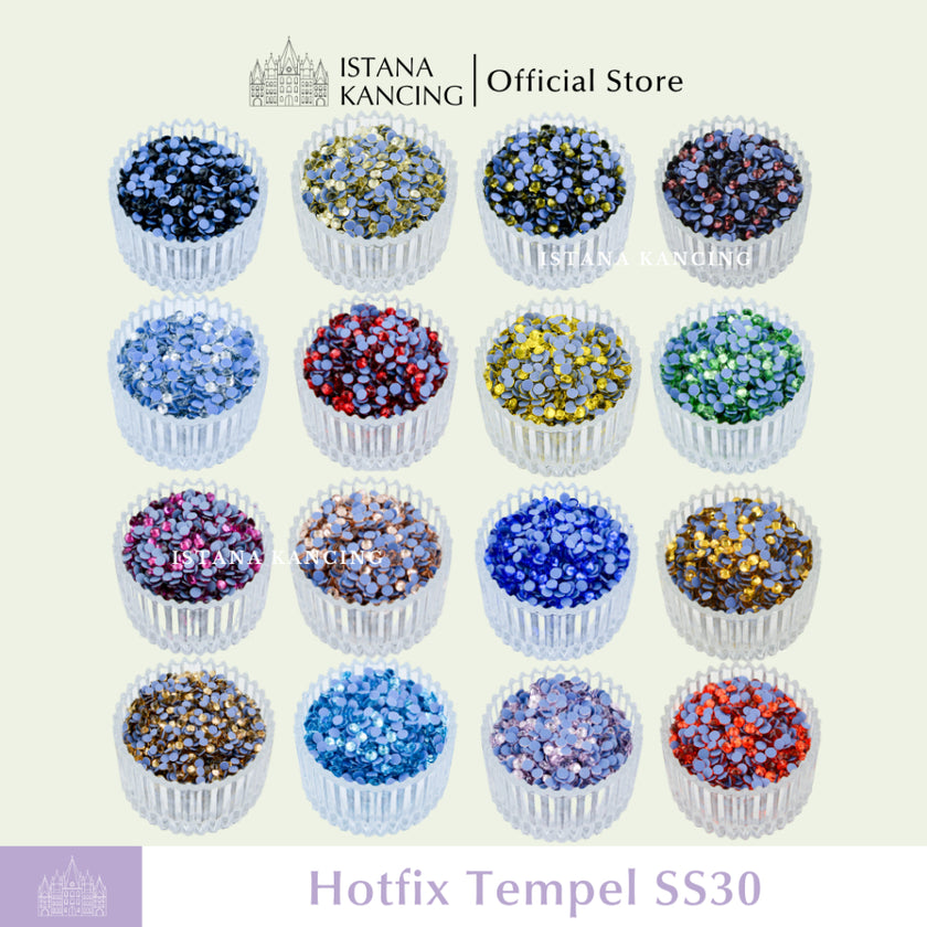 Payet Tempel Mute Gosok Hotfix Rhinestone SS30