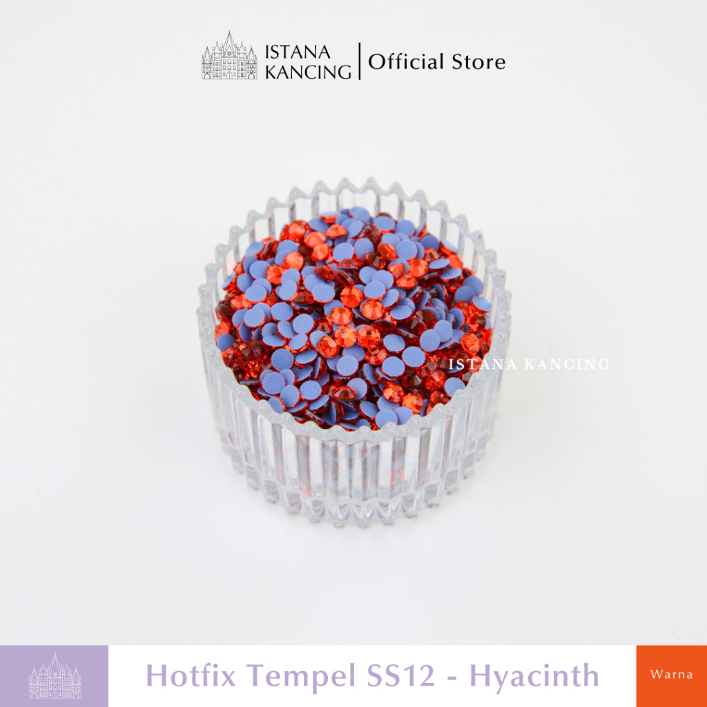 Payet Tempel Mute Gosok Hotfix Rhinestone SS12