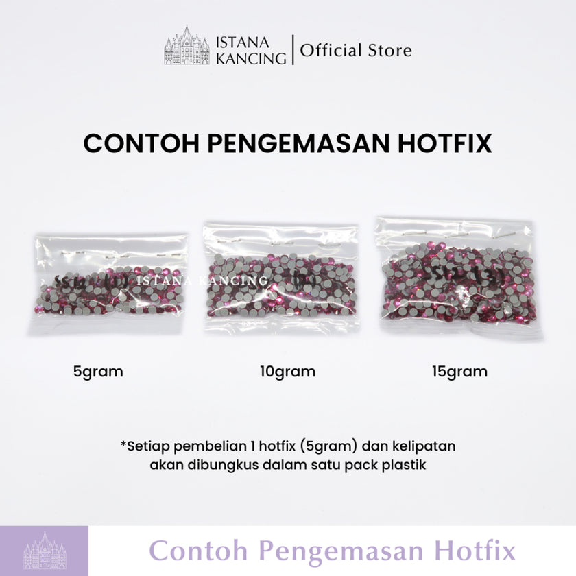 Payet Tempel Mute Gosok Hotfix Rhinestone SS6