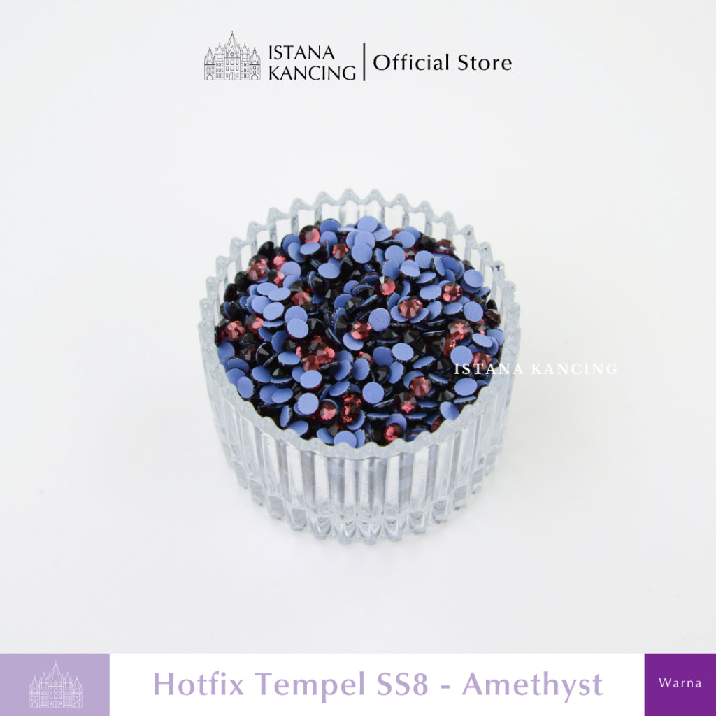 Payet Tempel Mute Gosok Hotfix Rhinestone SS8