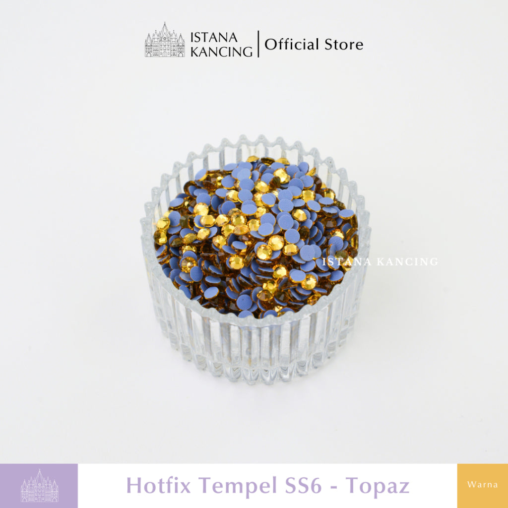 Payet Tempel Mute Gosok Hotfix Rhinestone SS6