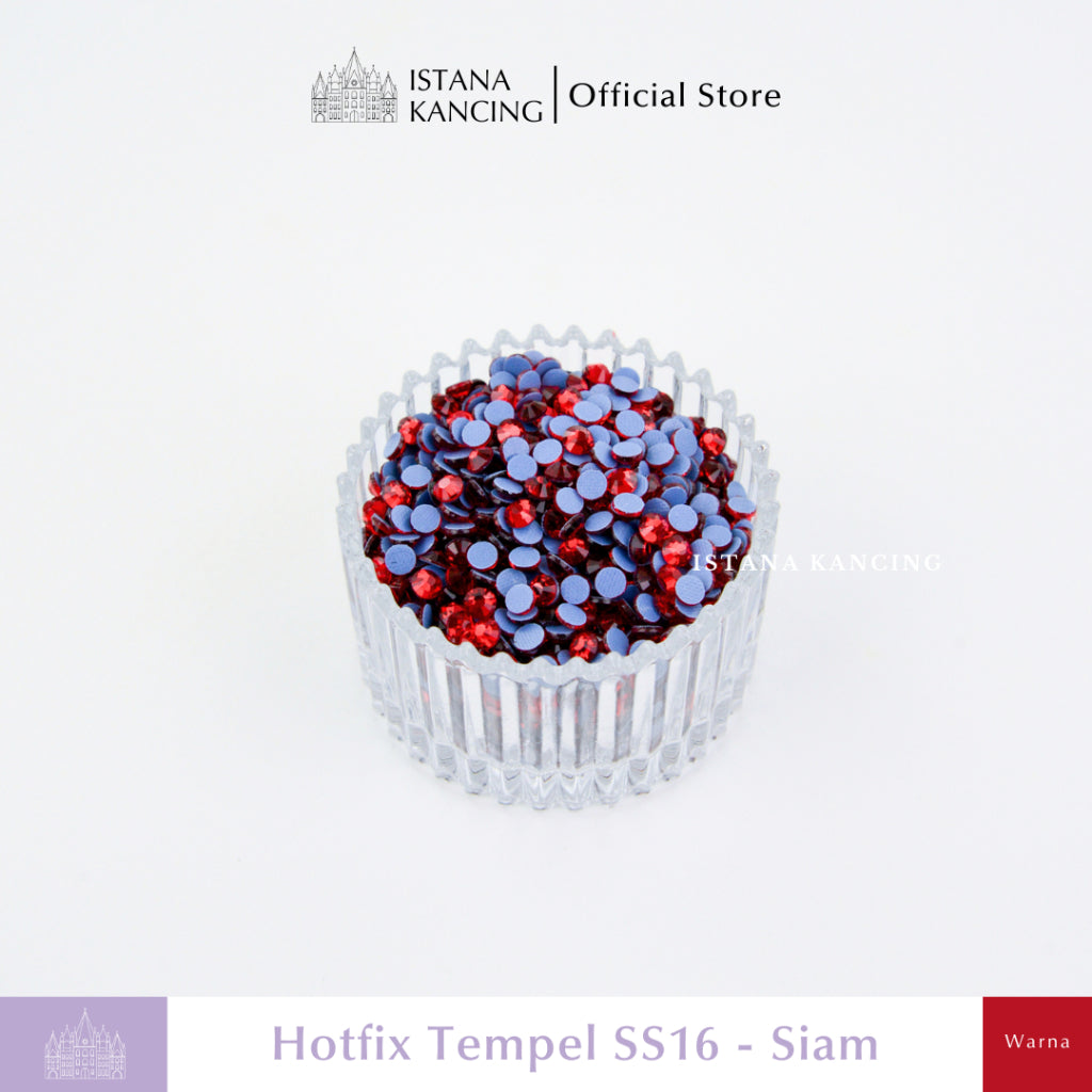 Payet Tempel Mute Gosok Hotfix Rhinestone SS16