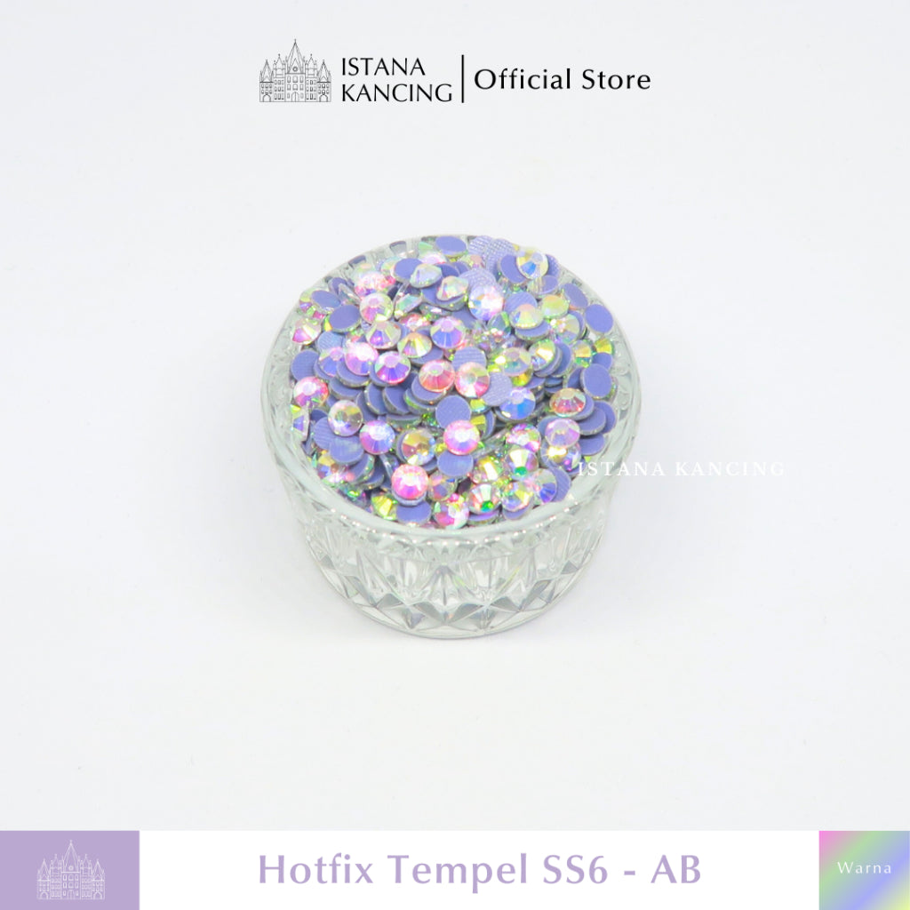 Payet Tempel Mute Gosok Hotfix Rhinestone SS6