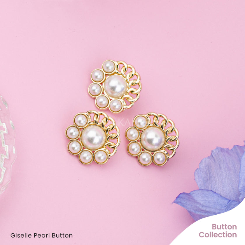 Giselle White Button