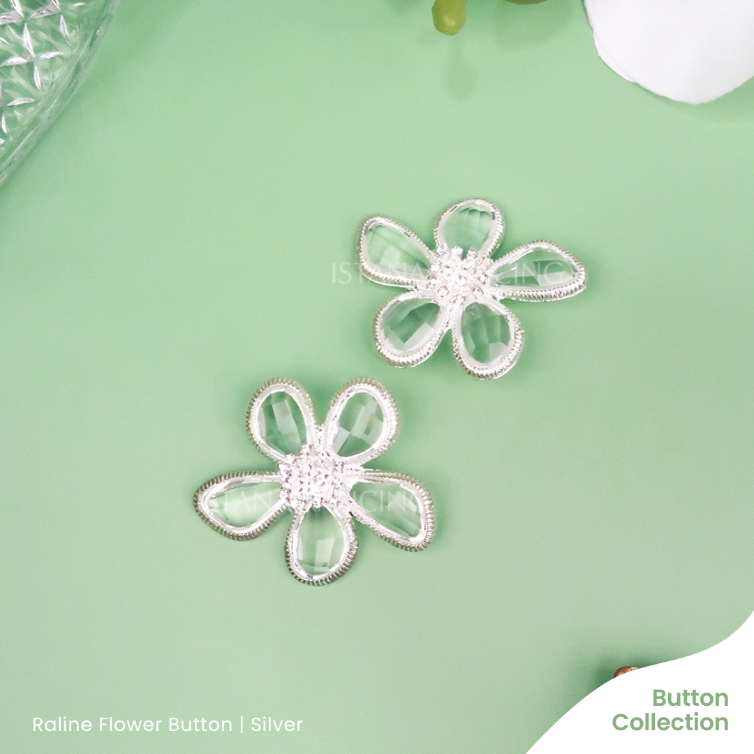 Kancing Jamur Unik Raline Button | Aksesoris Blazer Dress Bunga Cantik Premium | Istana Kancing