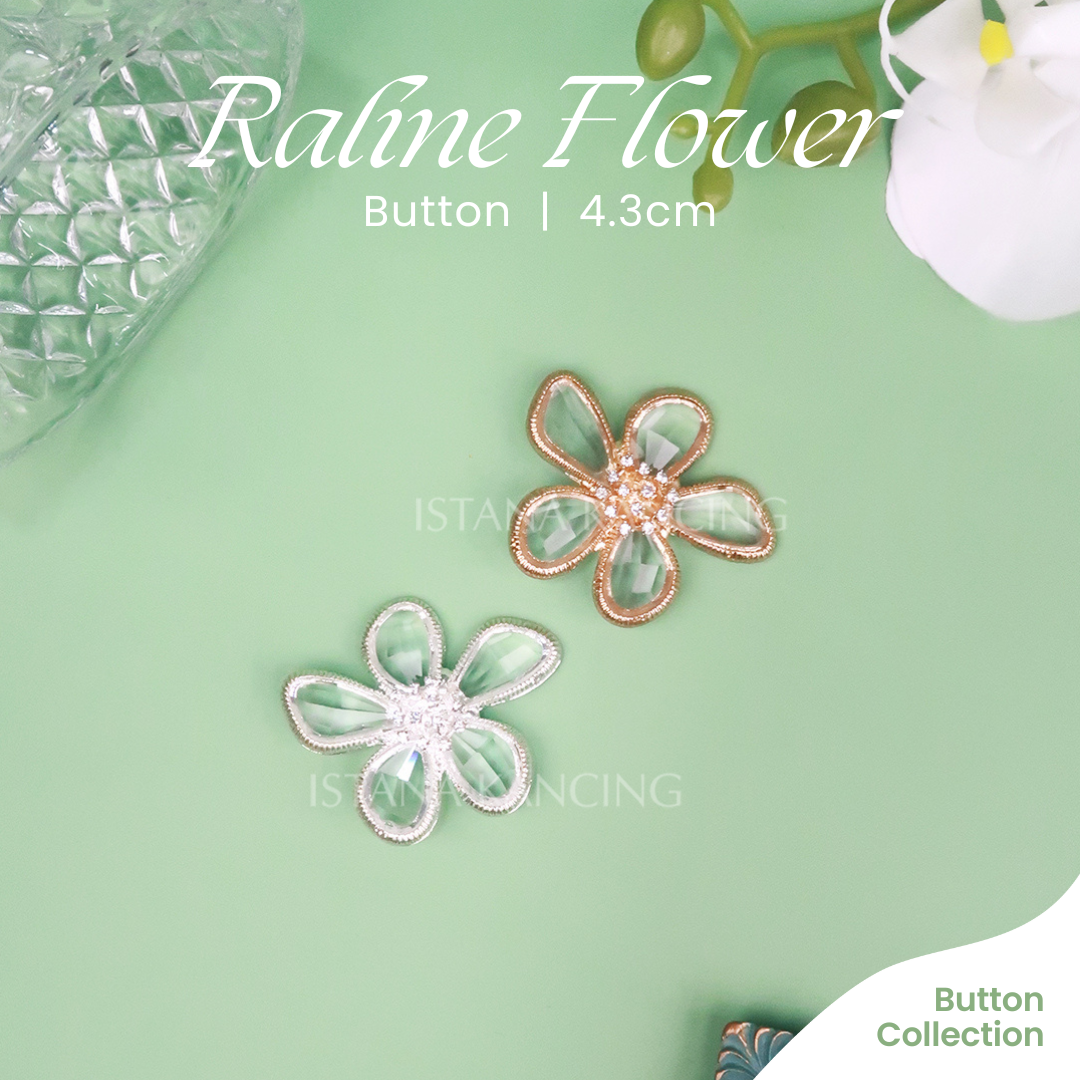 Kancing Jamur Unik Raline Button | Aksesoris Blazer Dress Bunga Cantik Premium | Istana Kancing