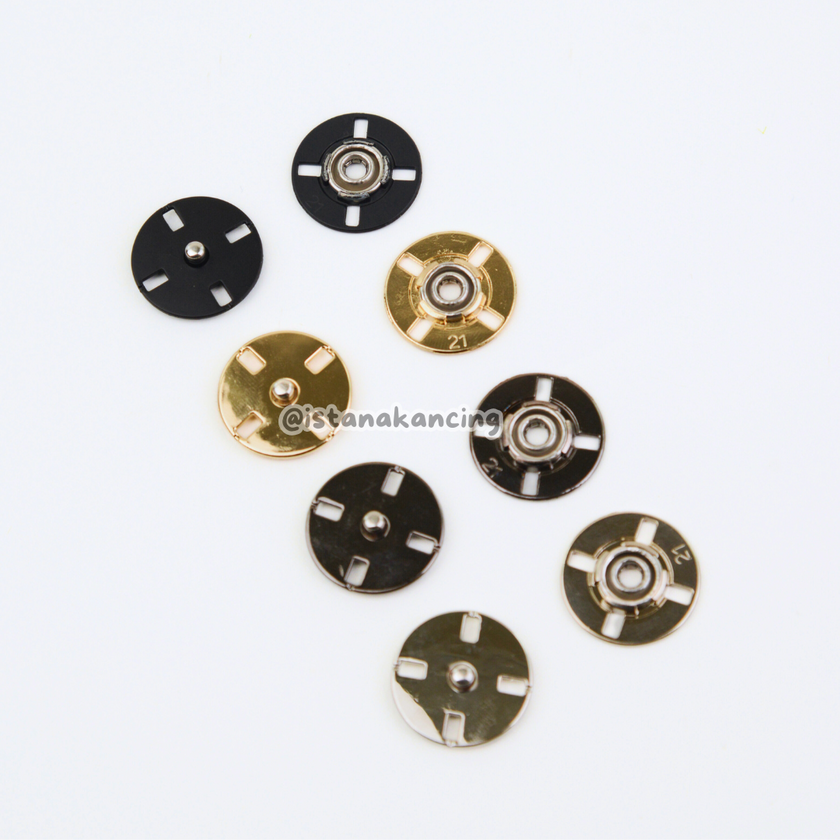 Cetet Logam Jahit Fastener Snap Button