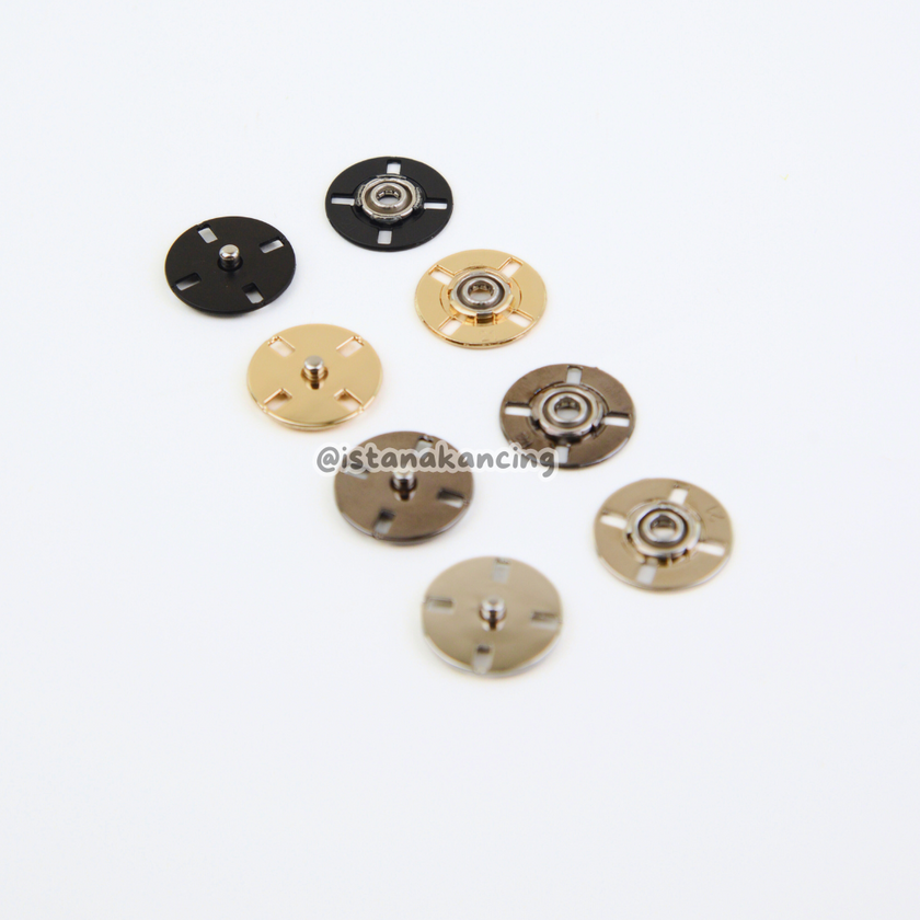 Cetet Logam Jahit Fastener Snap Button