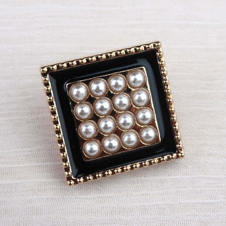 Medalion Square Kancing Pearl 20mm