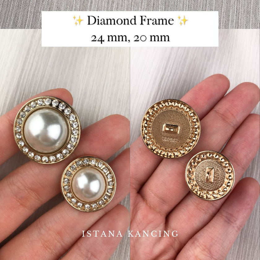 Tombol Bingkai Berlian