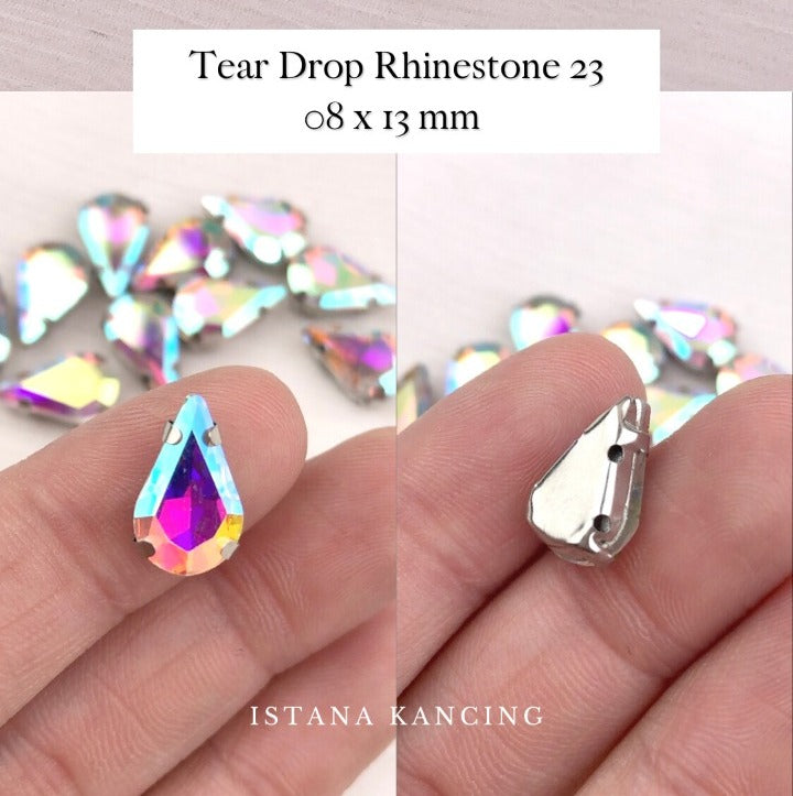 Kristal Cangkang Tear Drop 8x13mm