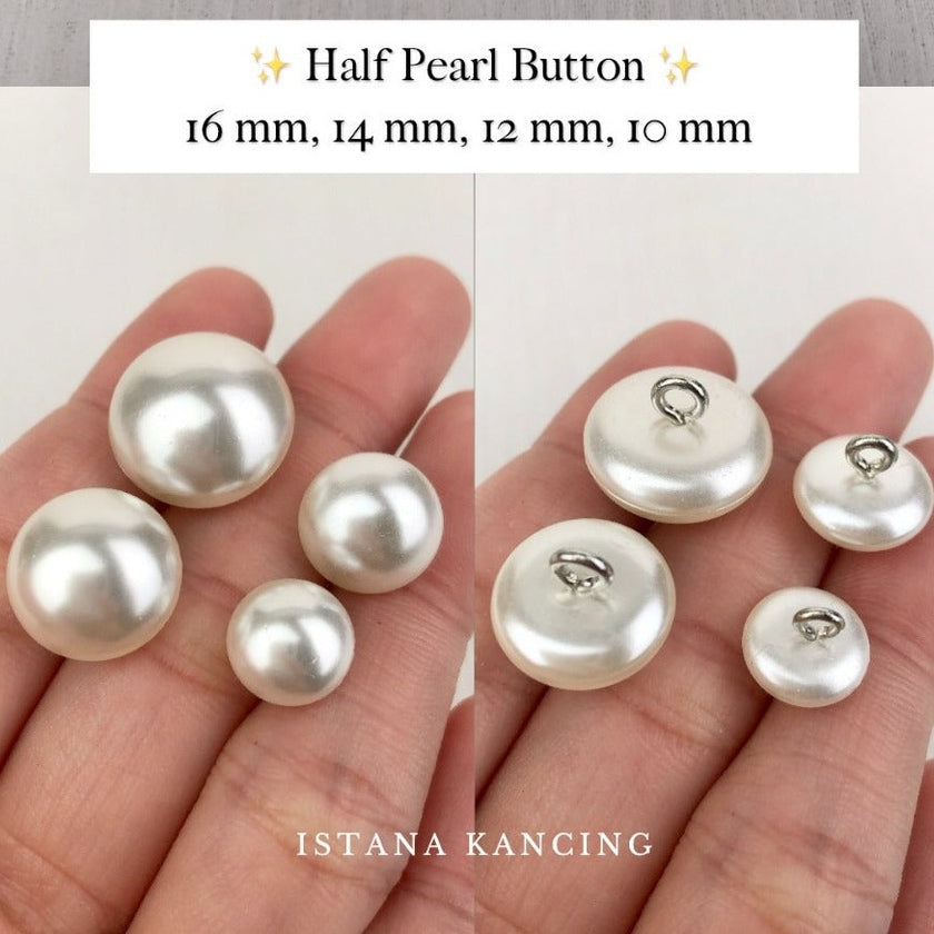 Half Pearl Button