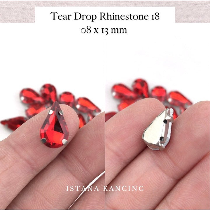 Kristal Cangkang Tear Drop 8x13mm