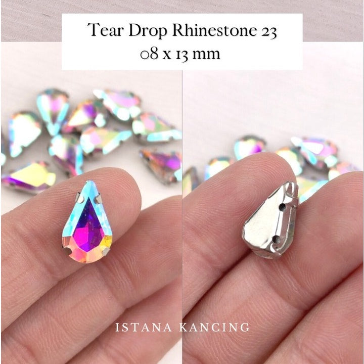 Kristal Cangkang Tear Drop 8x13mm