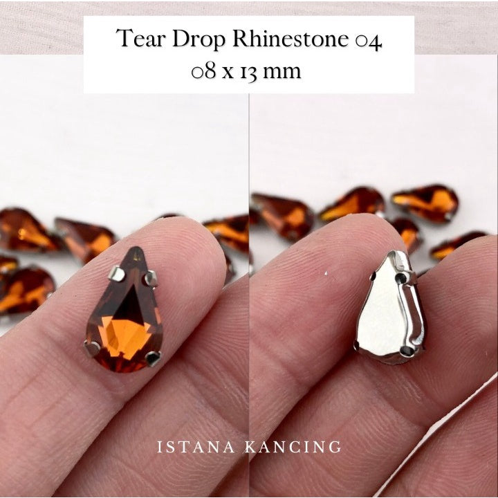 Kristal Cangkang Tear Drop 8x13mm