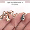Kristal Cangkang Tear Drop 8x13mm