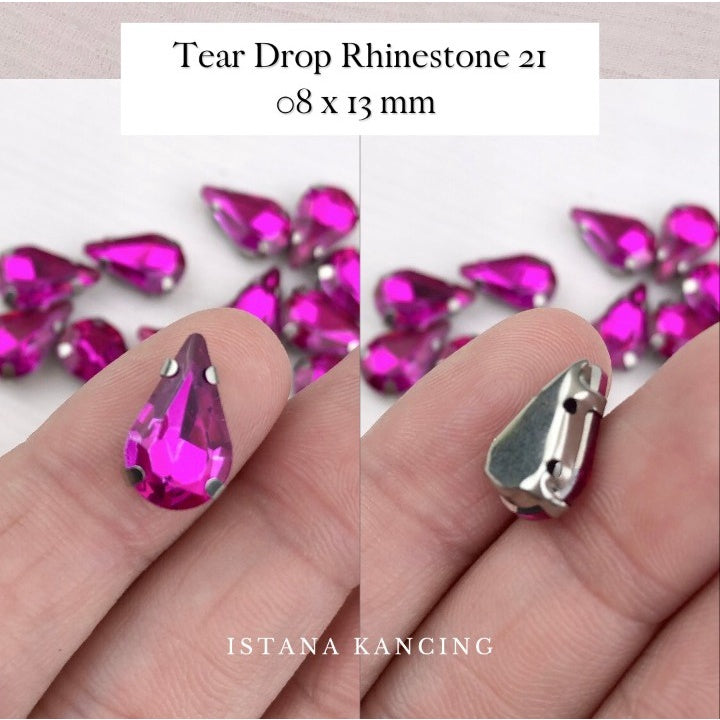 Kristal Cangkang Tear Drop 8x13mm