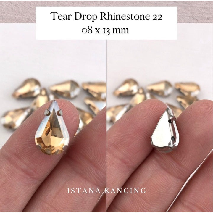 Kristal Cangkang Tear Drop 8x13mm